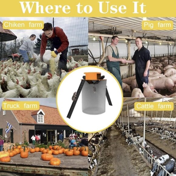 Mouse Trap Bucket Lid, Double Trap Door Style Bucket Mouse Trap -Humane - Picture 6 of 8